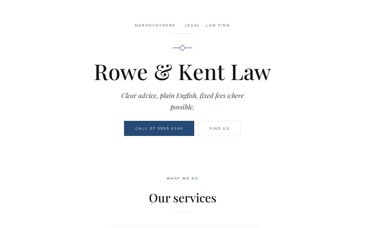 Law firm concept website